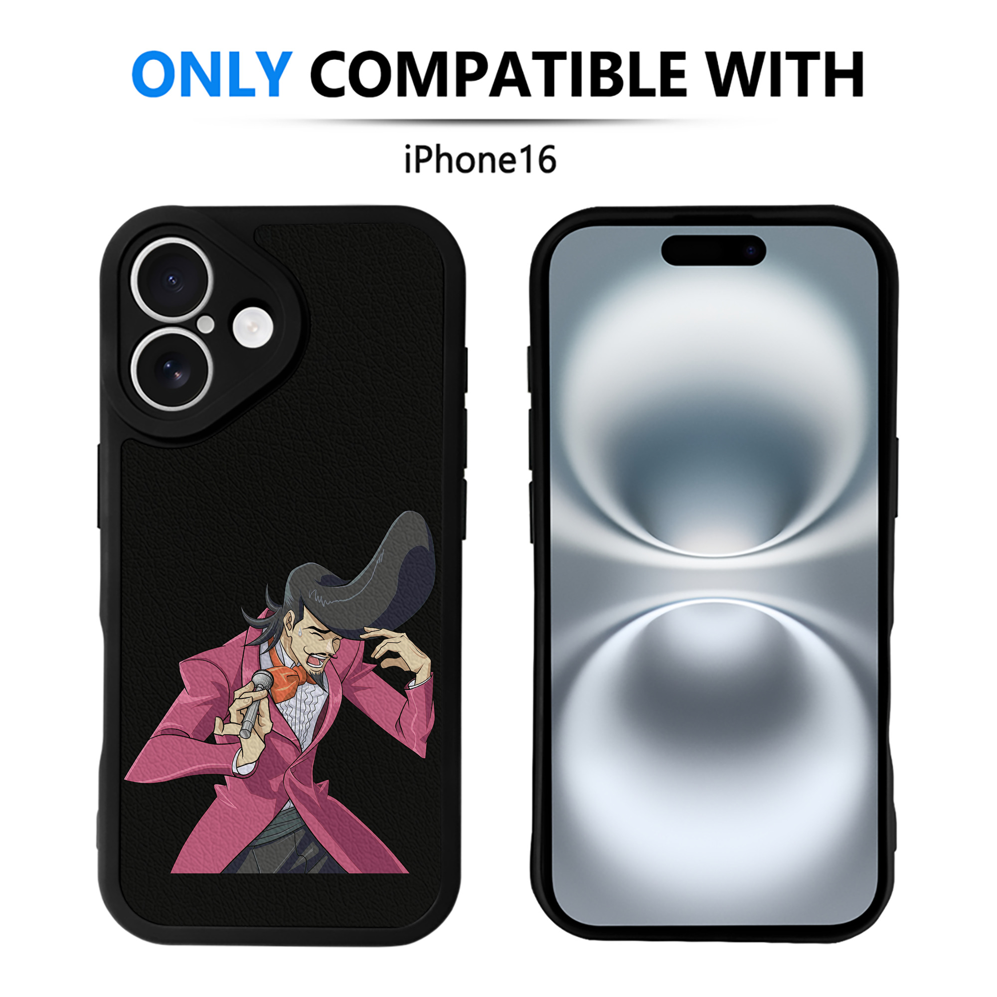 （画像用） 遊☆戯☆王 Yu-Gi-Oh! 【iPhone 16シリーズ対応】シリコンスマホケース（レザー調） 材質：シリコン